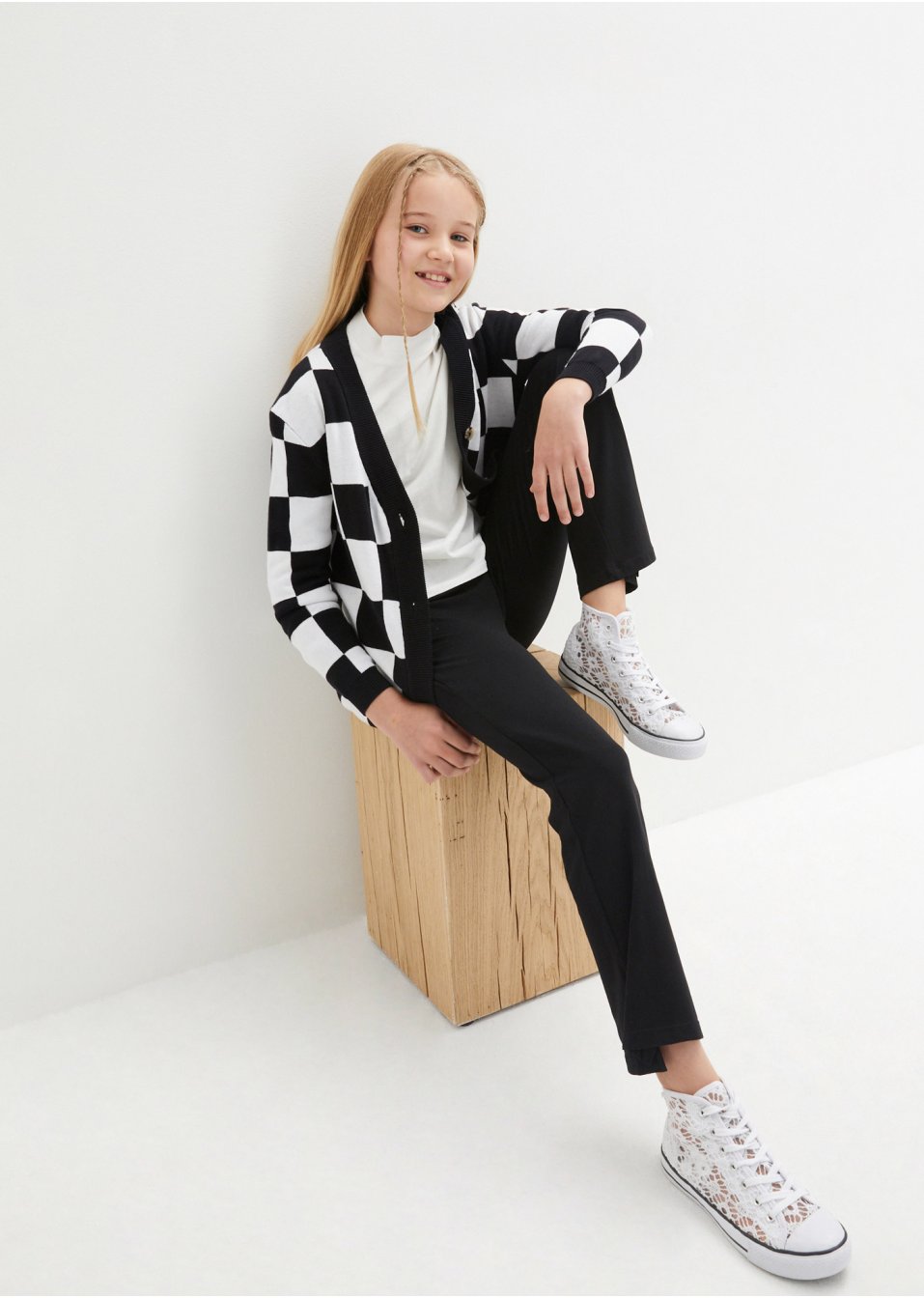 Pantalon évasée fille avec fentes