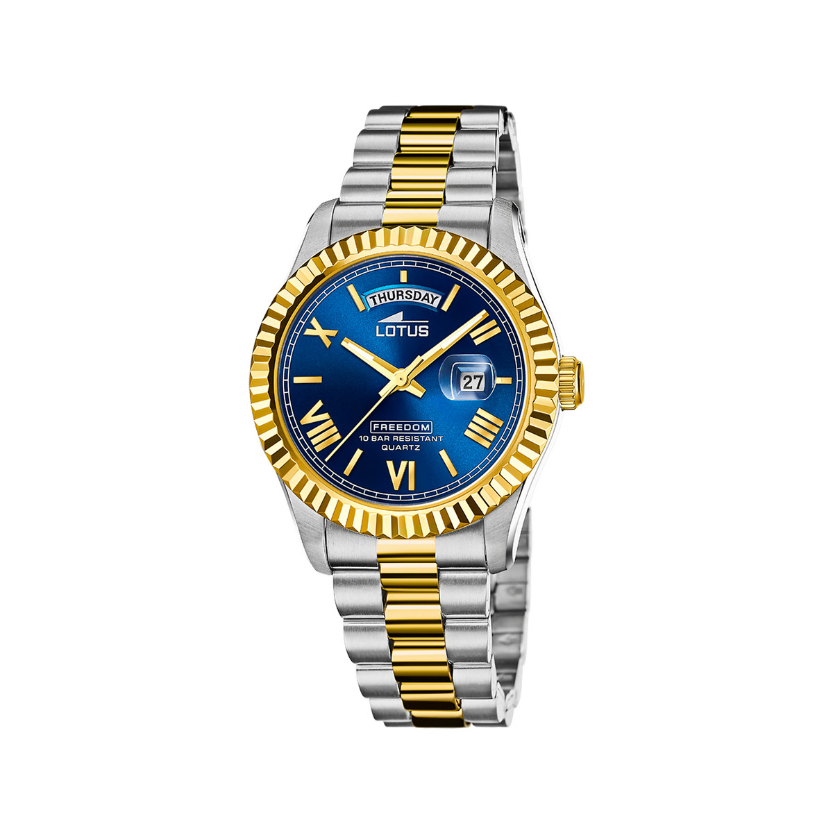 Montre LOTUS Freedom homme acier bicolore jaune