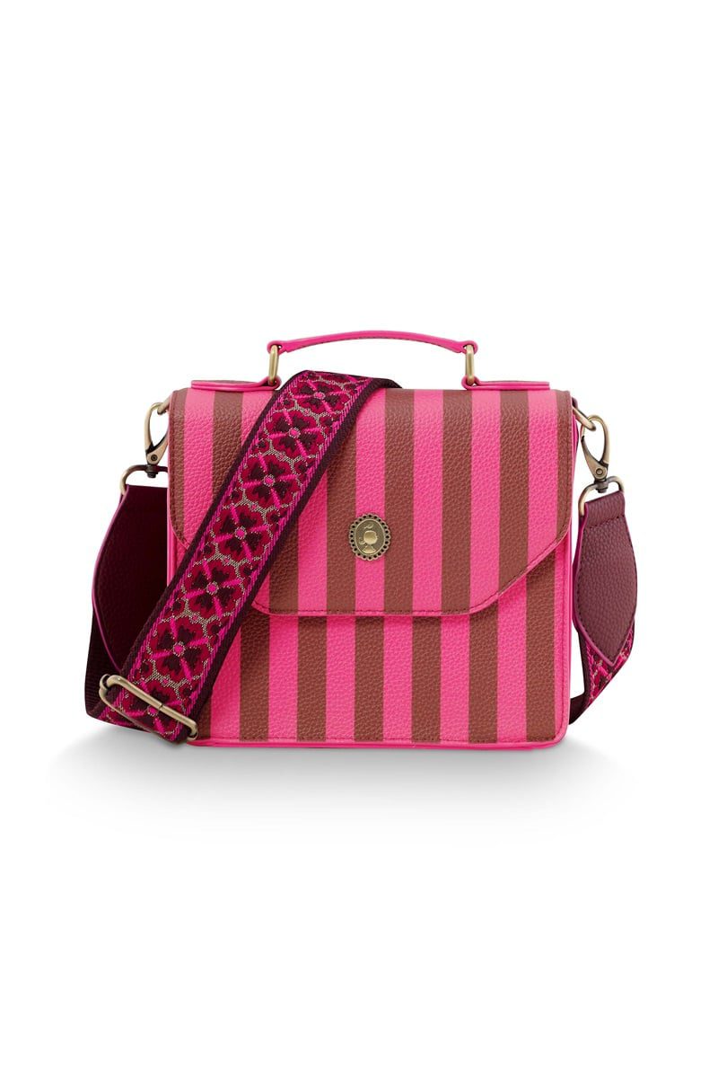 Pip Studio Frances Cross Body Bag Small Stripe Pink