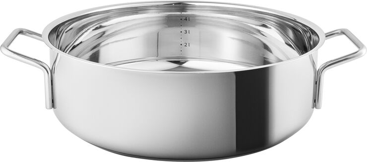 Eva Trio Stainless Steel Sautergryde 28 cm med 2 greb Polished steel