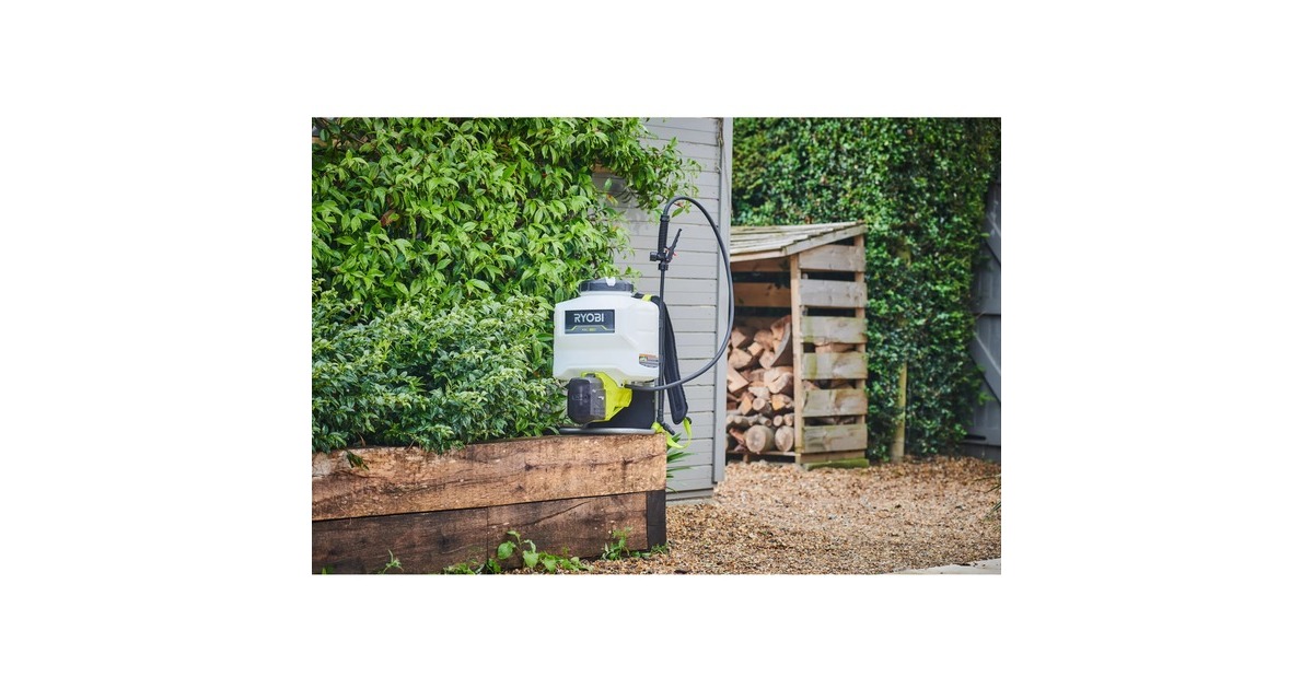 RyobiONE+ Rugzak Sproeier drukspuit  (Groen/zwart)