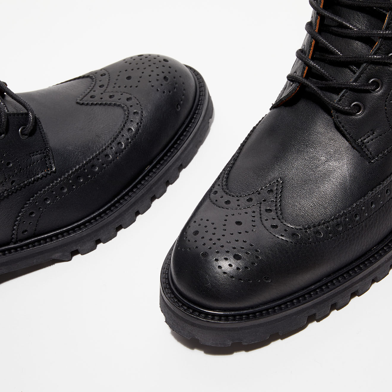 Hackett London Boots en Cuir à Lacets British noires