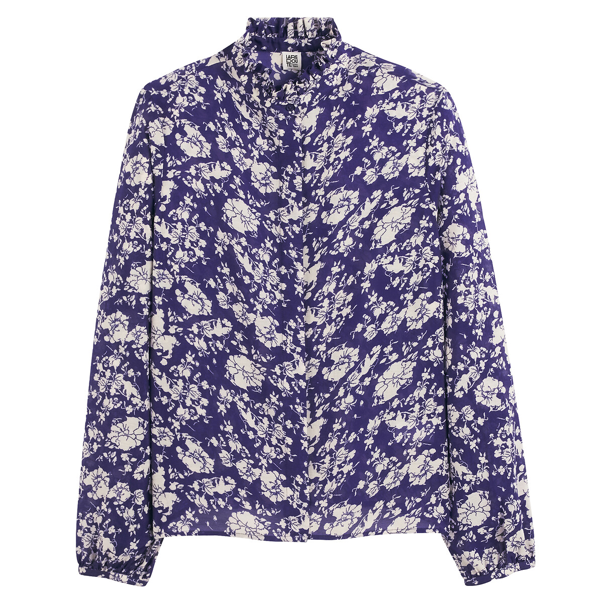 COLEÇÃO LA REDOUTE<br>Camisa com gola vitoriana e mangas compridas