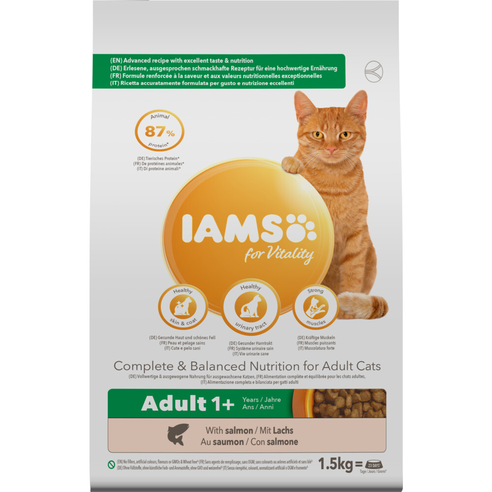 Iams Kat Adult Zalm1,5 kg
