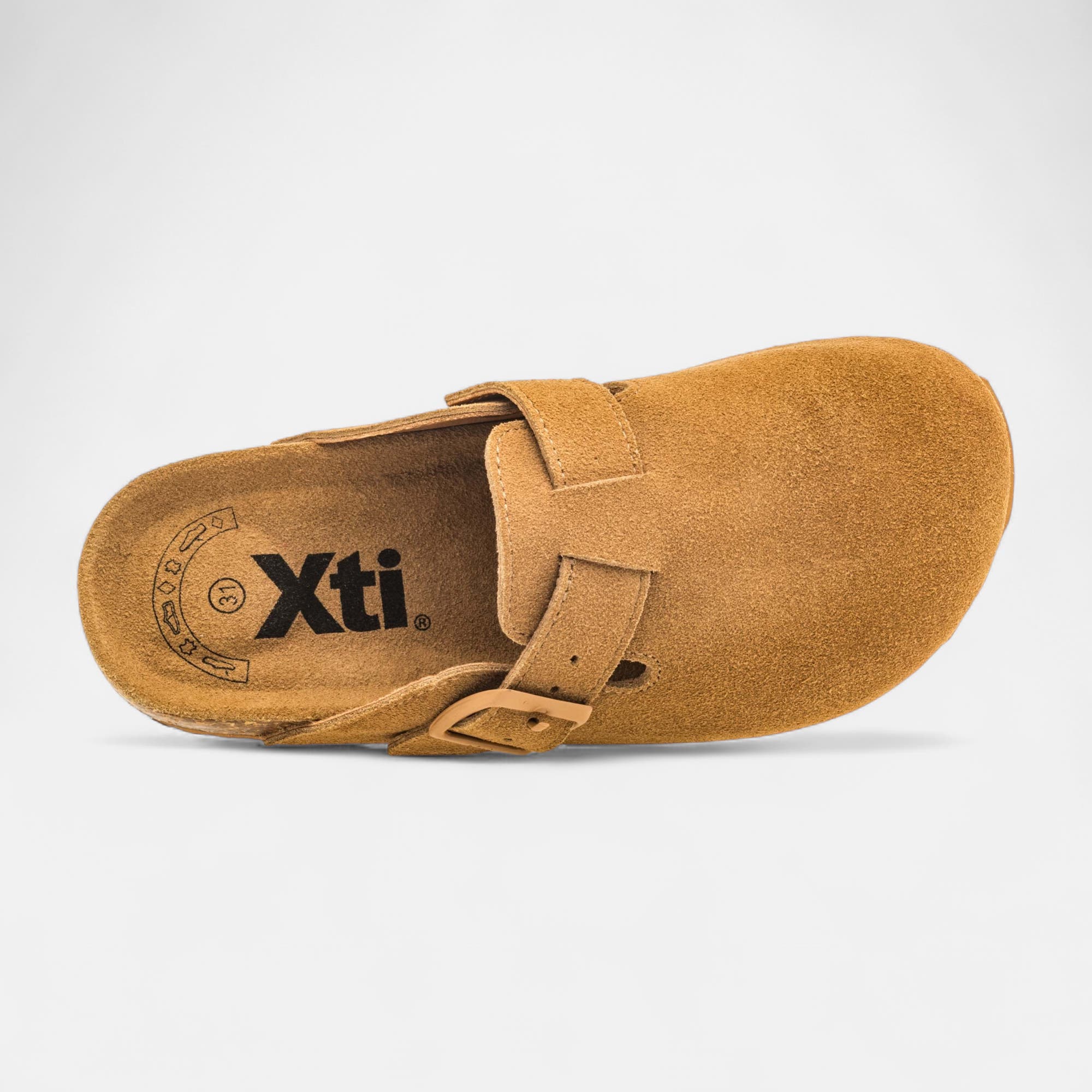 Sabots Fille en cuir camel