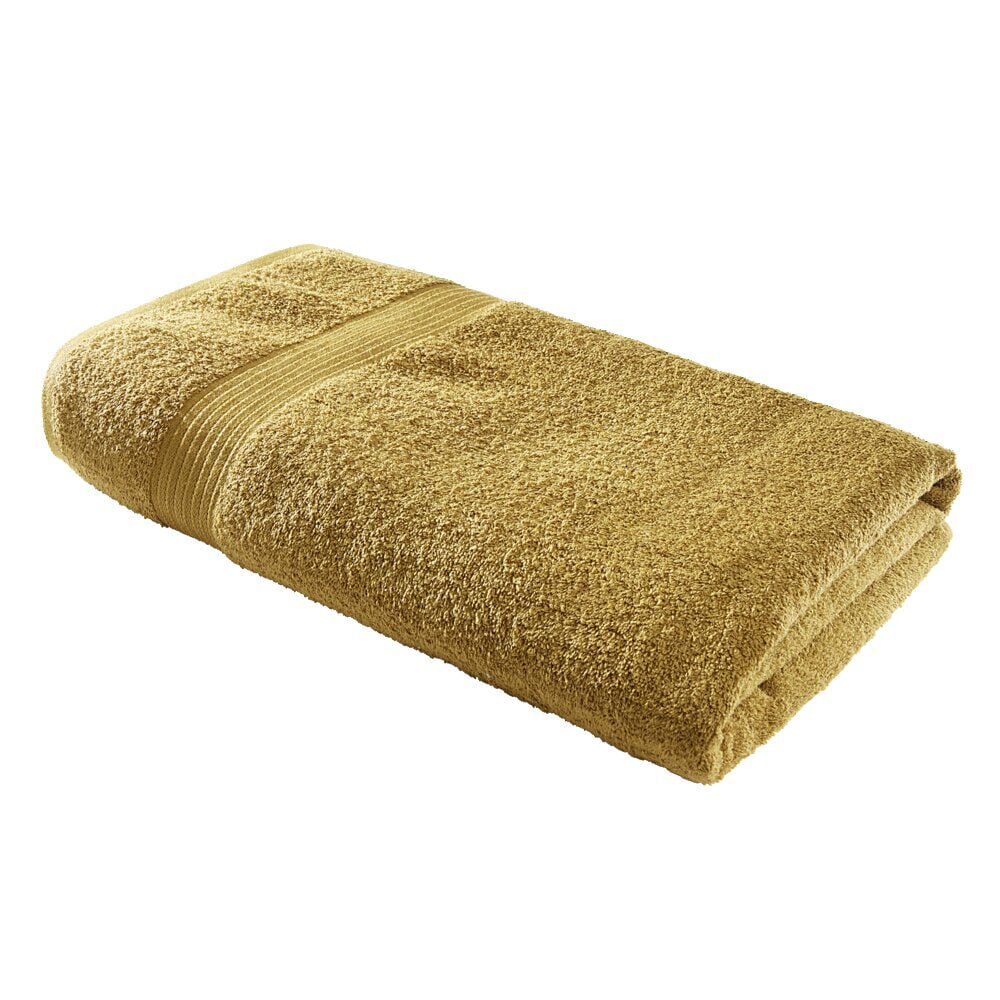Drap de bain maxi 90x150cm coton jaune bronze