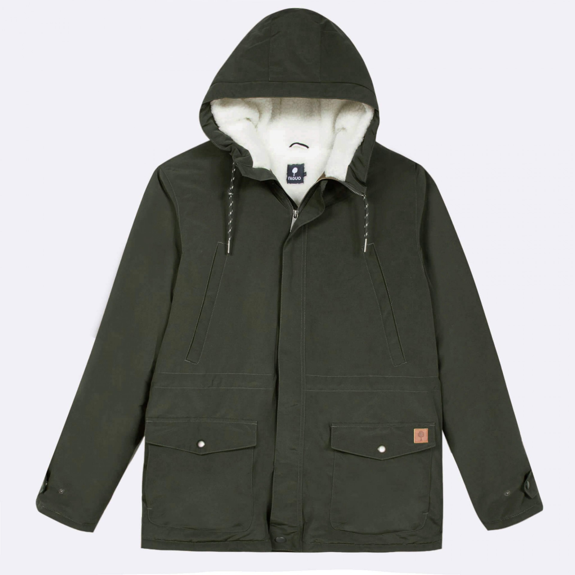 Parka kaki coton et polyester recyclé - modèle Vernon