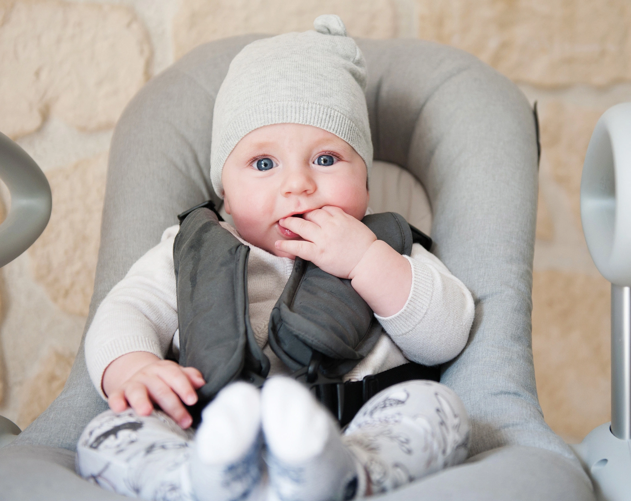 Babywippe UP&DOWN III in heather grey