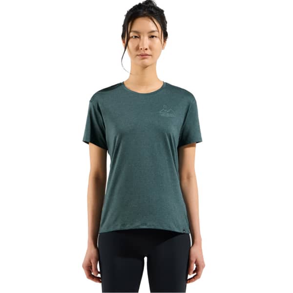 T-shirt randonnée ODLO W ASCENT SUN. SEA. MOUNTAINS. CREW NECK S/S DARK SLATE MELANGE