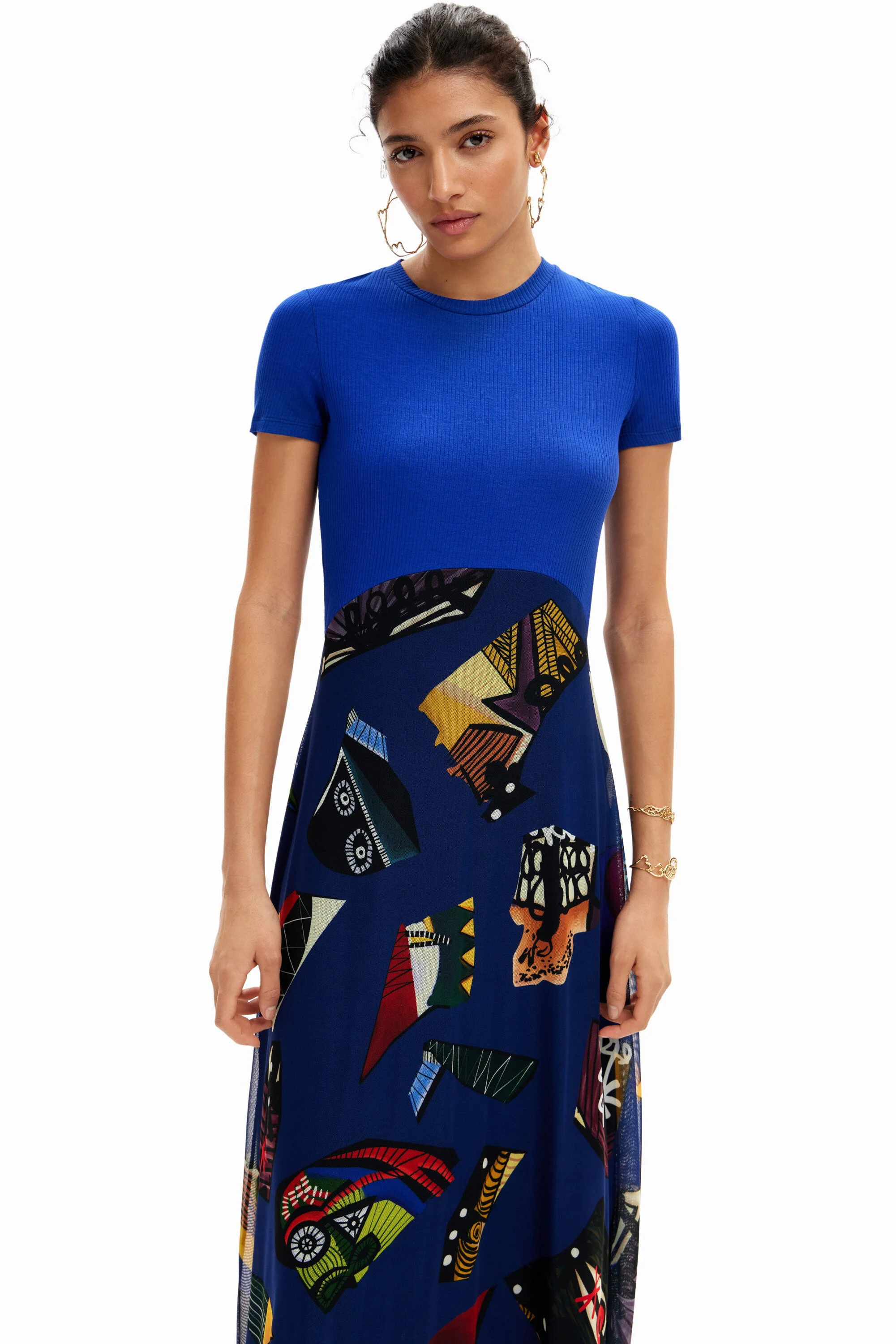 Vestido midi combinado M. Christian Lacroix