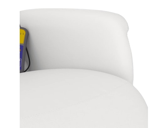 VIDAXL - Fauteuil Relaxation Fauteuil inclinable de massage repose-pieds blanc similicuir