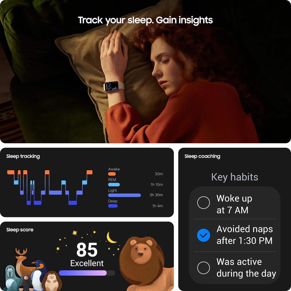 Samsung Galaxy Fit3 aktivitetsmåler (mørk grå)
