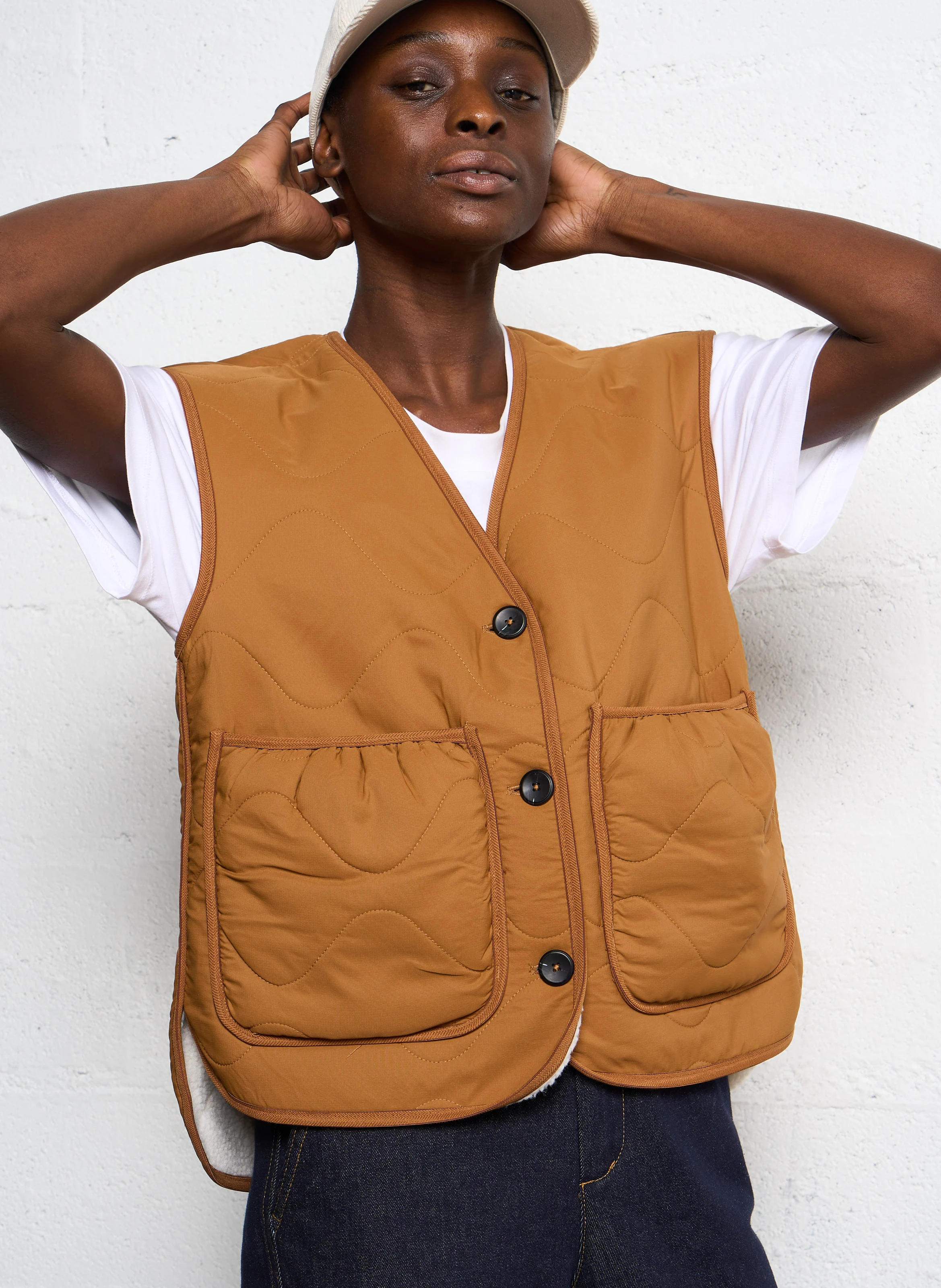 RETEDDY - Veste oversize matelassée | Beige