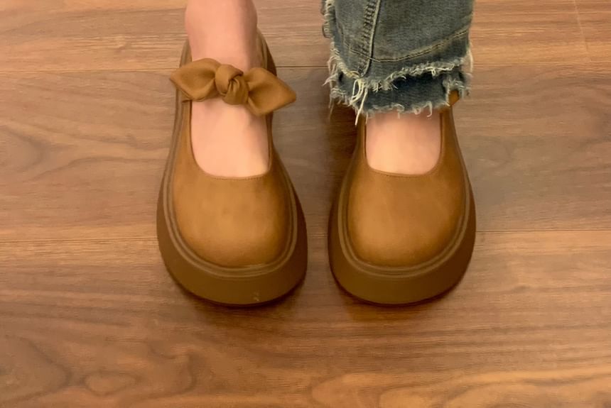 DURAC - Mary Jane-schoenen met strik van imitatieleer