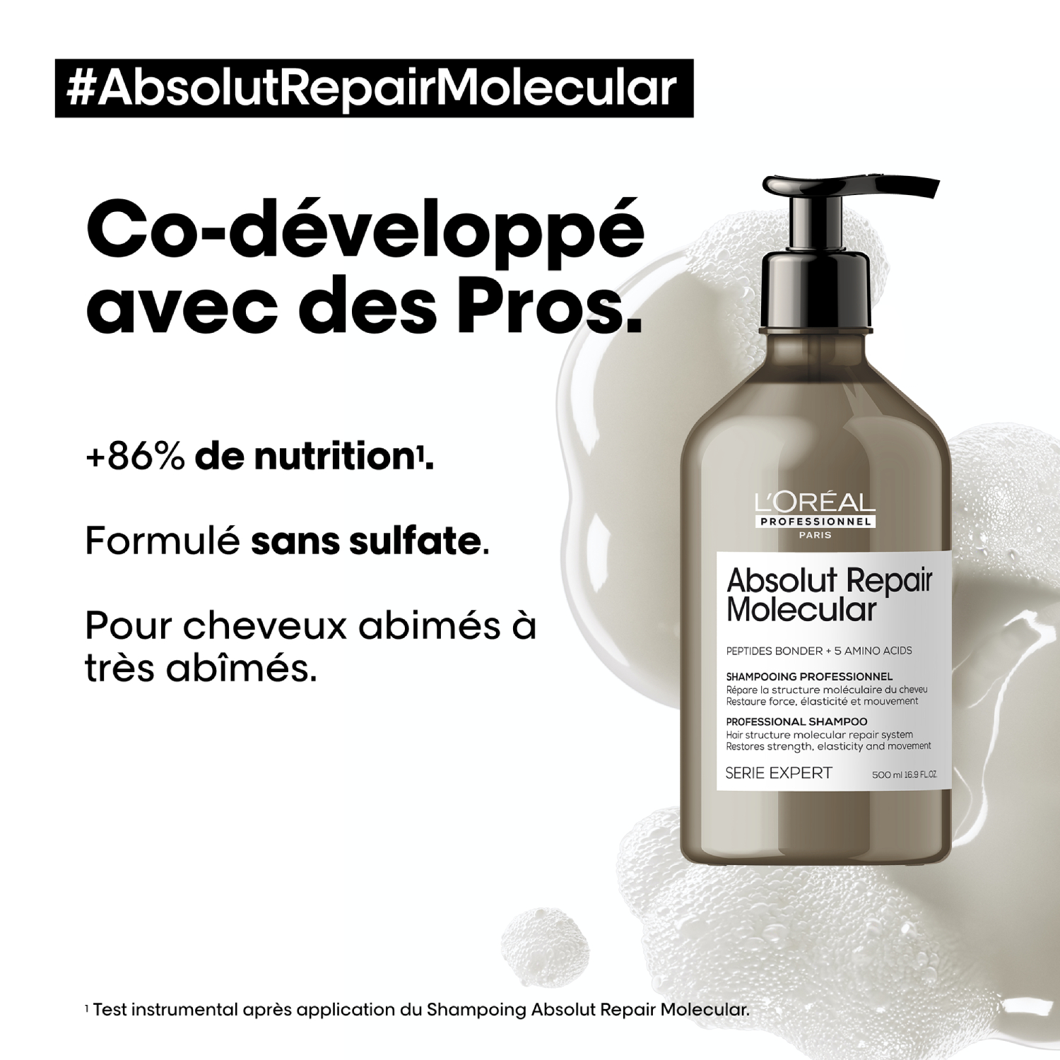 Shampoing Absolut Repair Molecular L'Oral Professionnel 500 ML