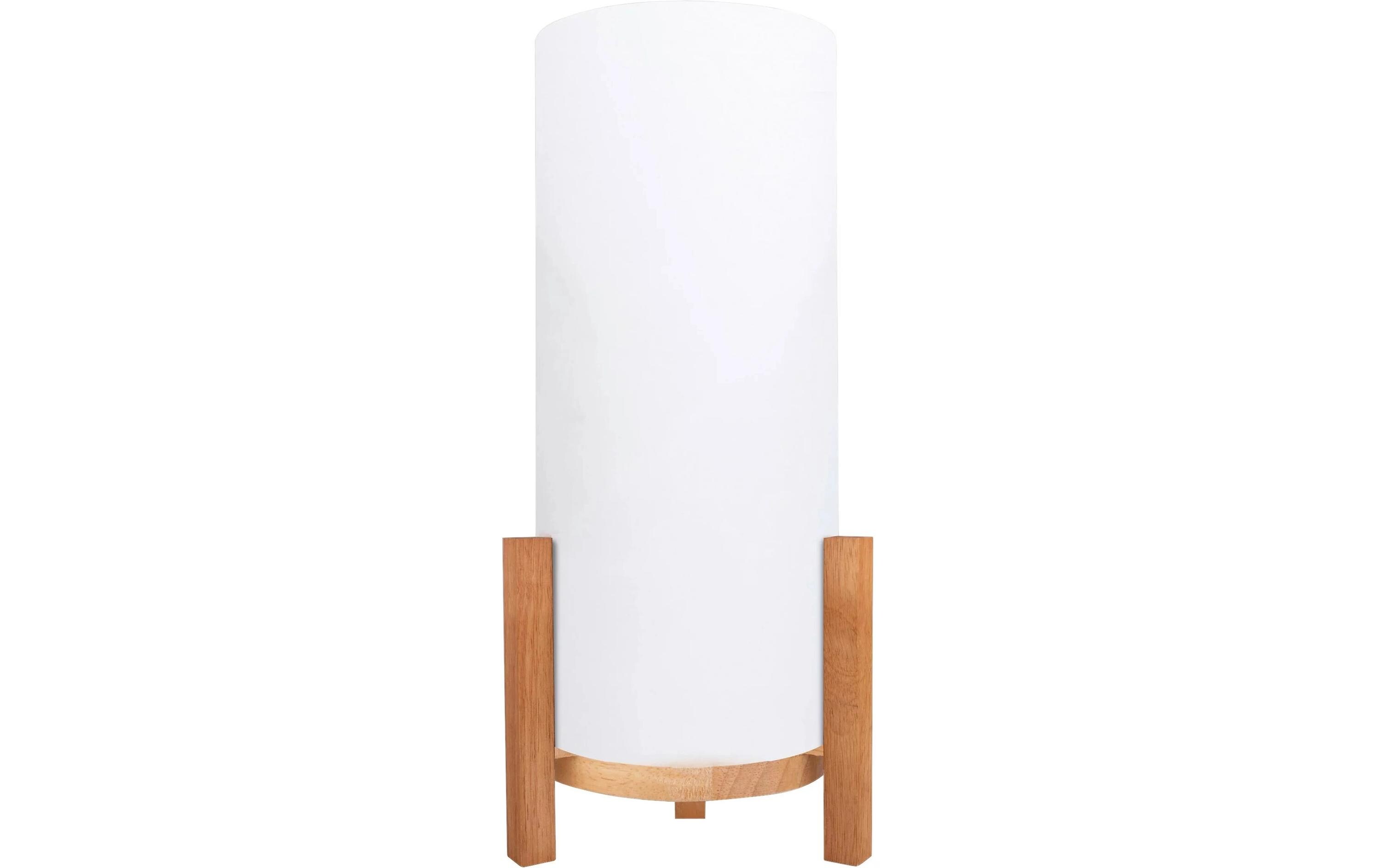 Tischleuchte «Madita» LED 48 cm WeissTischlampe aus Holz und Textil