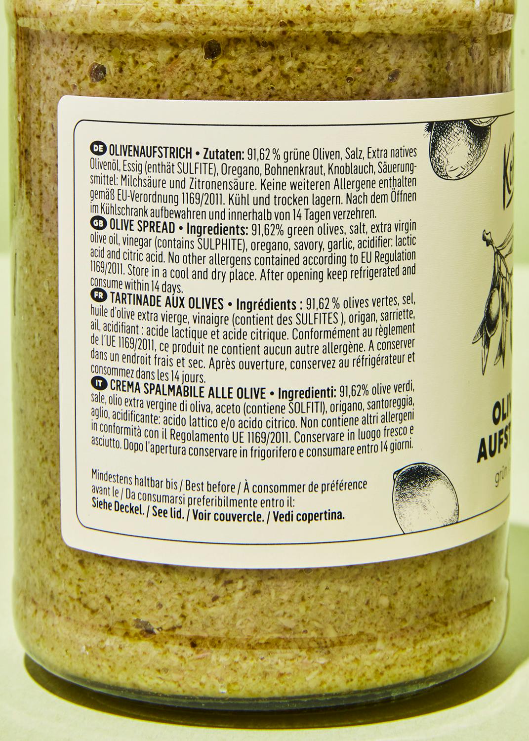 Grüne Oliven Aufstrich 350 g