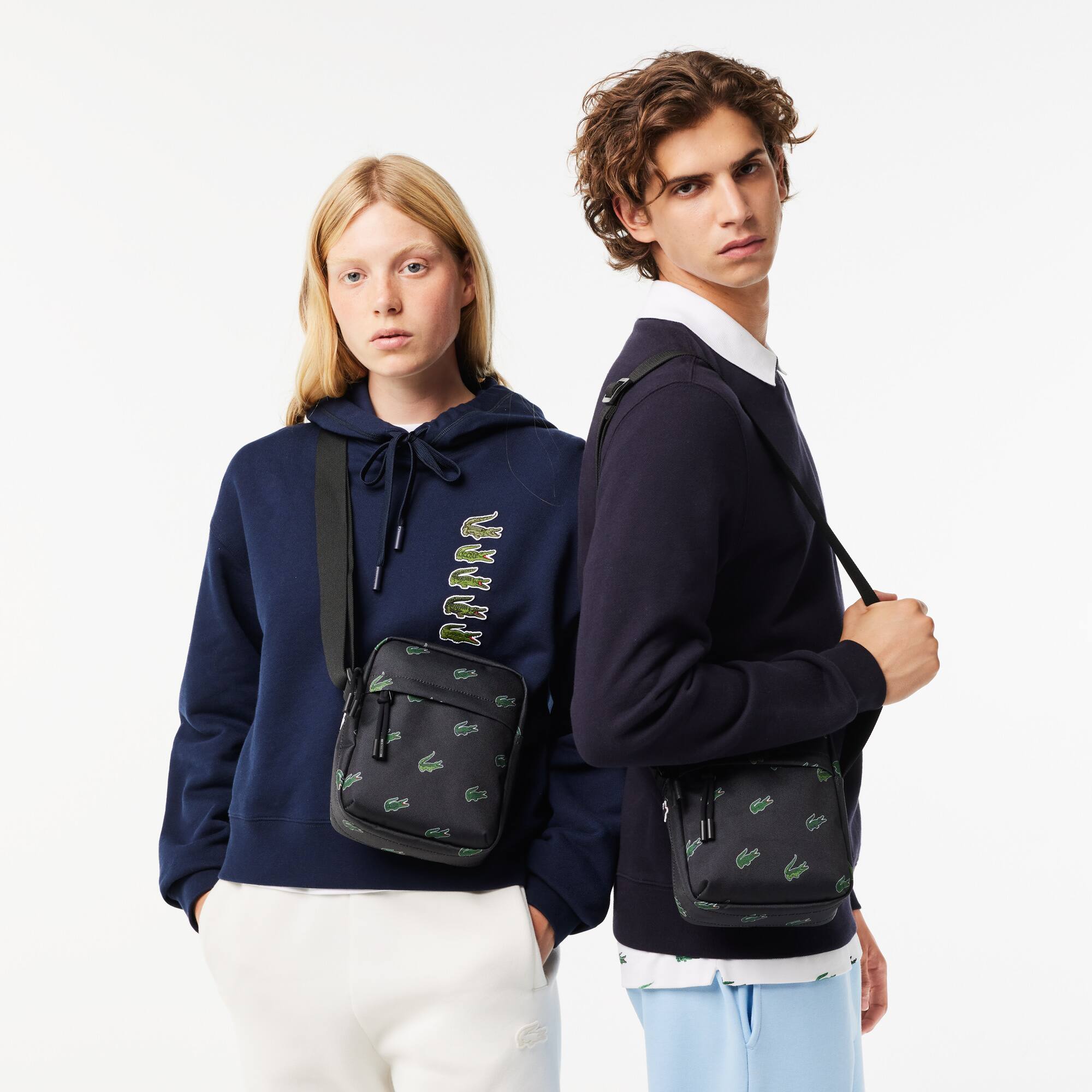 Sacoche à imprimé crocodile Sacoches & Pochettes - Bleu - Lacoste - Unisex