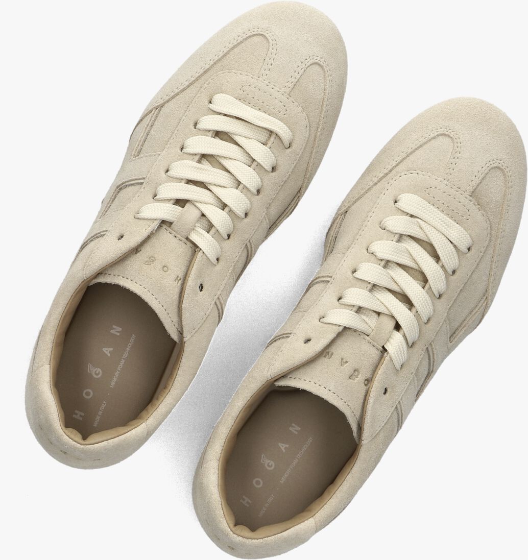 beige hogan lage sneakers h693 allacciato h