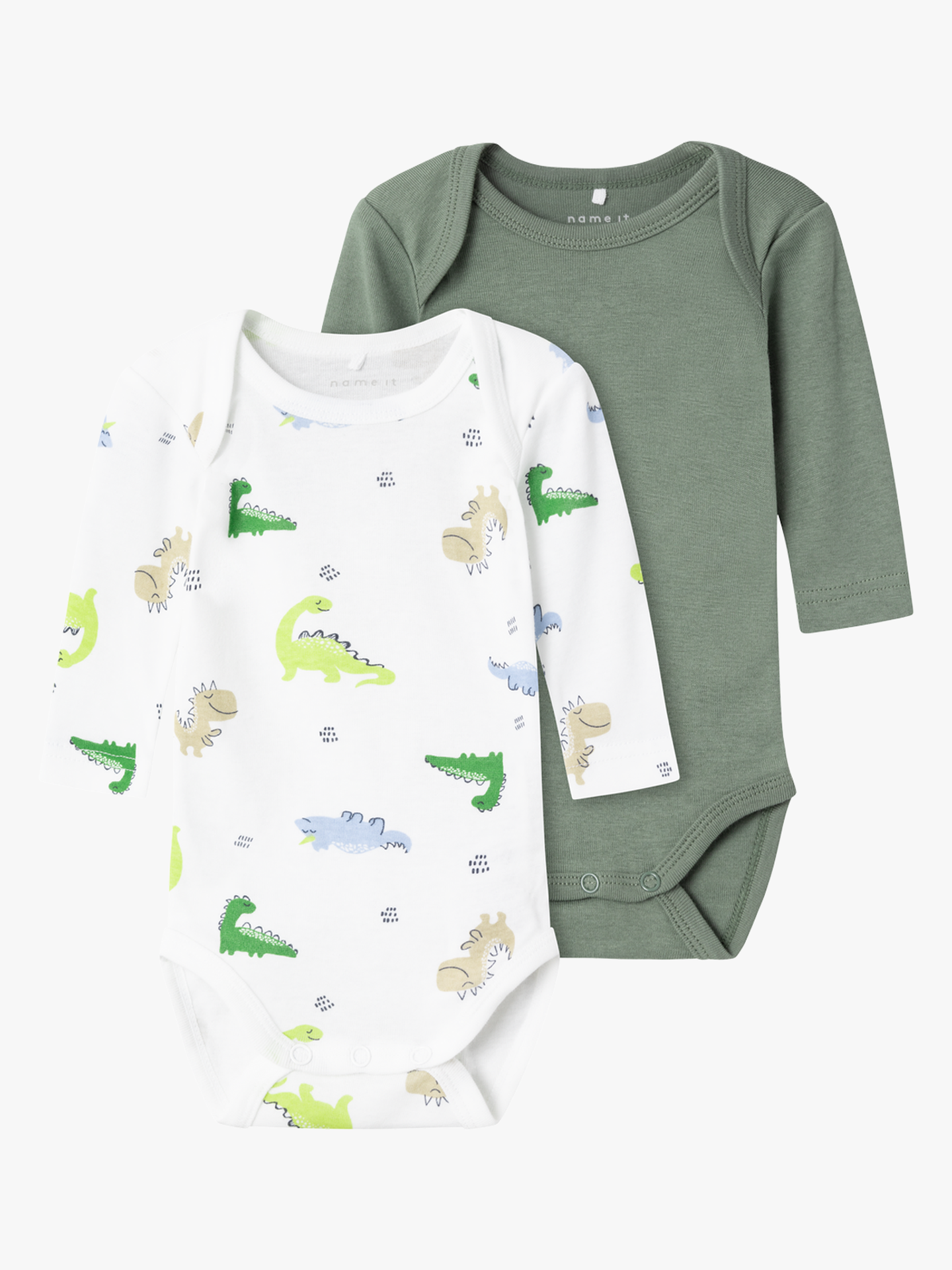 Body 2P Long Sleeve Wild Lime Dino