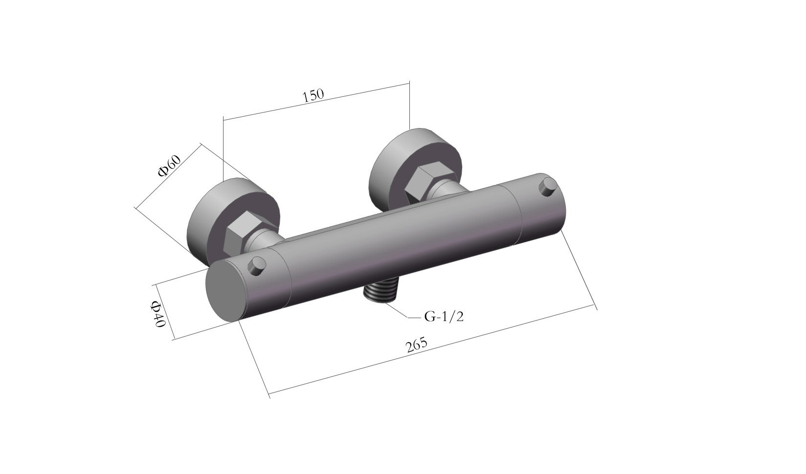 Saniclear Iron doucheset met thermostatische kraan, handdouche en glijstang verouderd ijzer - gunmetal