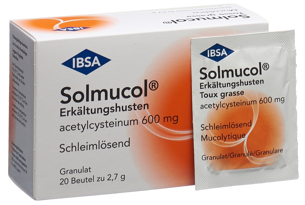 SOLMUCOL Erkältungshusten Gran 600 mg Btl 20 Stk