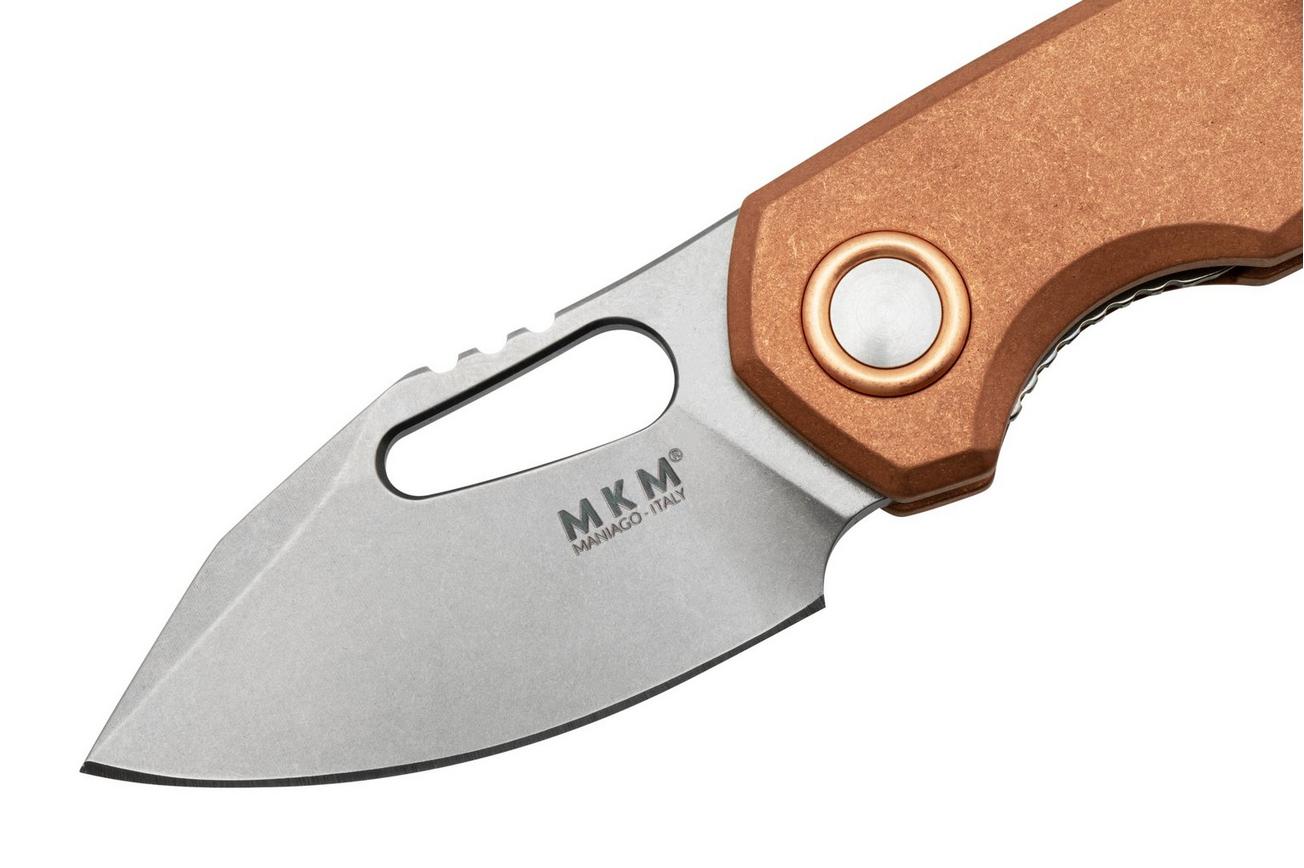 MKM Isonzo FX03-3CO Clip Point Stonewashed, Copper zakmes, Jesper Voxnaes design