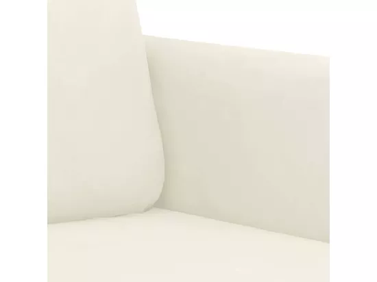Canapé à 2 places Crème 140 cm Velours