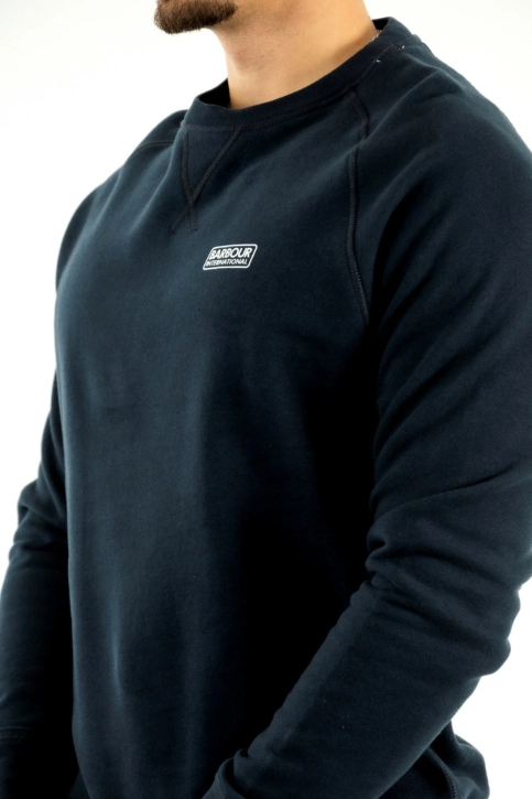 sweat barbour intl essential crew sweat bleu