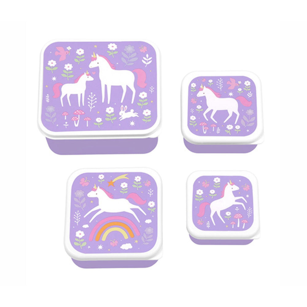 Køb A Little Lovely Company Unicorn Dreams Lunch & Snack Box Sæt
