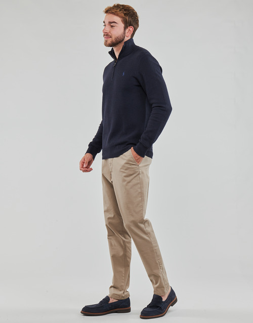 Polo Ralph Lauren - PULL DEMI ZIP EN COTON TEXTURE Marino