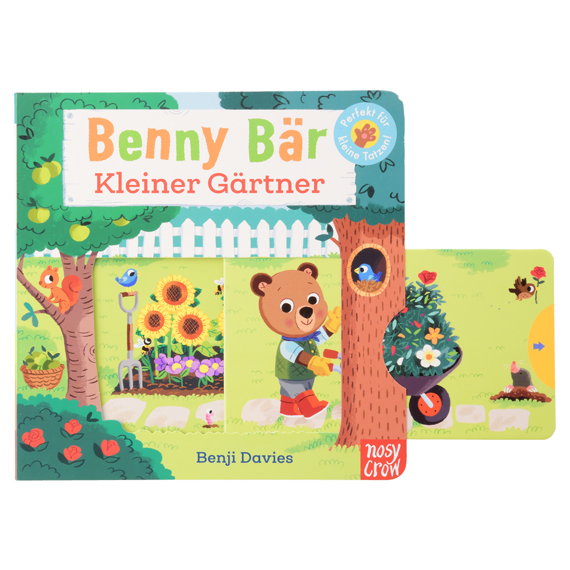 Topomini Buch Benny Bär kleiner Gärtner hellgelb