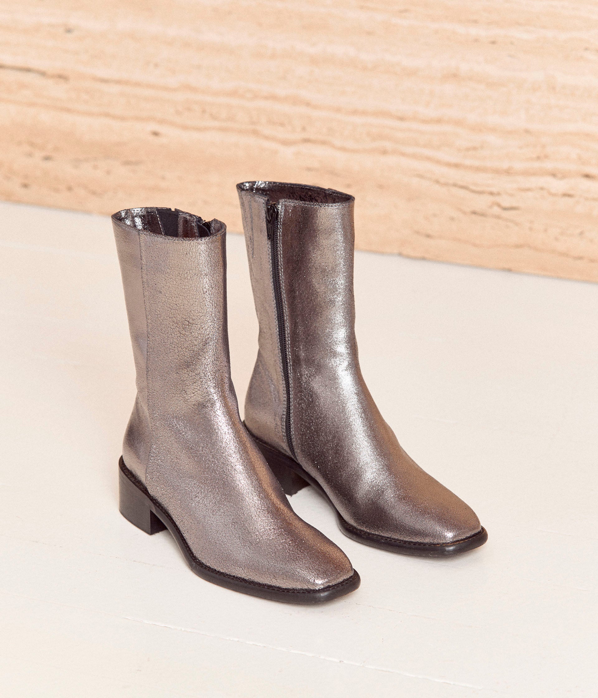 Bottines argent Apolline