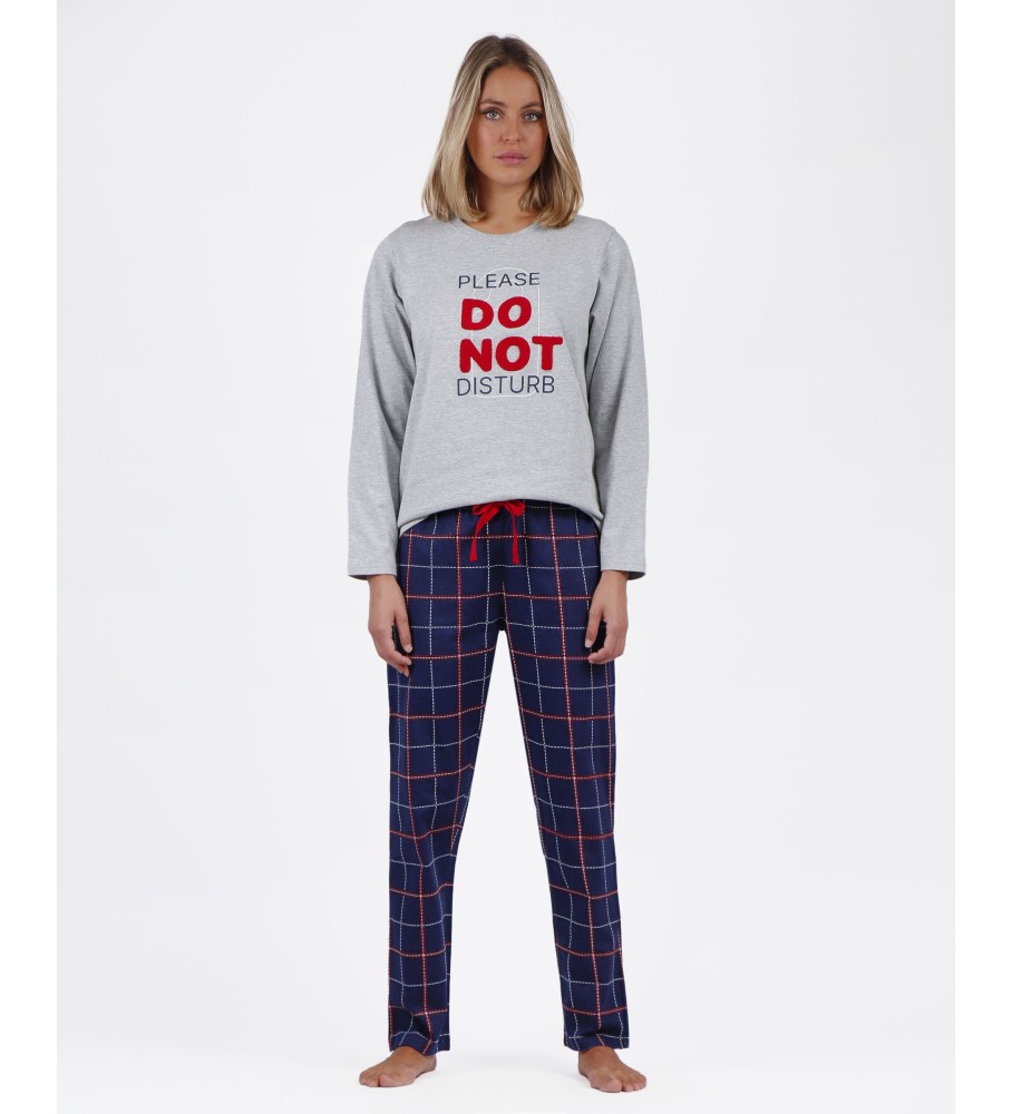 Pijama Admas de manga comprida com a inscrição 
