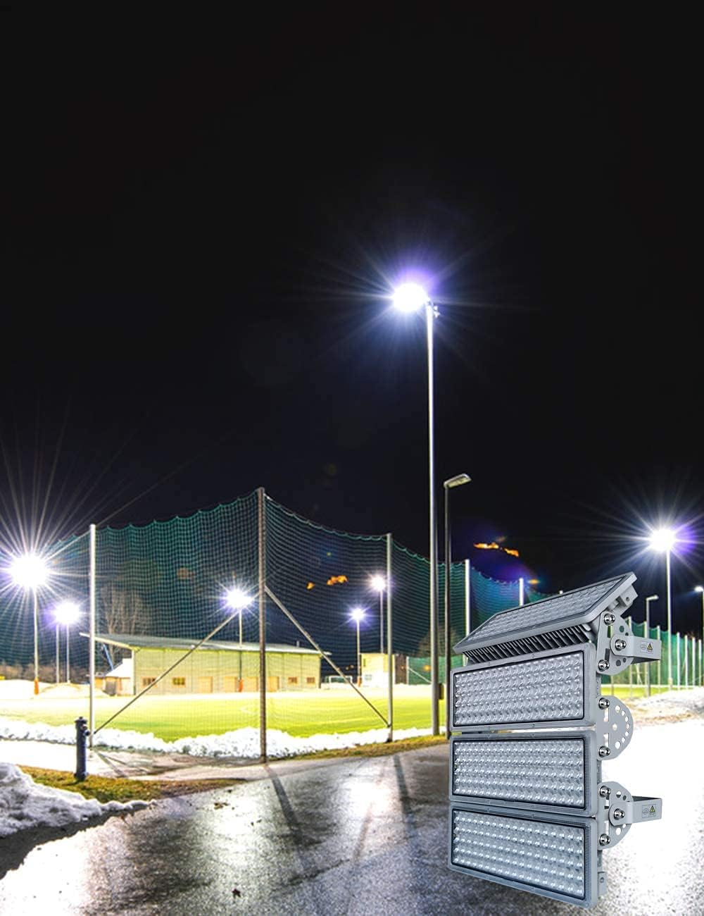 400W LED Strahler Flutlicht Außen 40000LM Außenstrahler Flutlichter LED Fluter 4 Flutlichtstrahler mit verstellbarem Winkel 6500K IP67 Wasserfest für Stadien