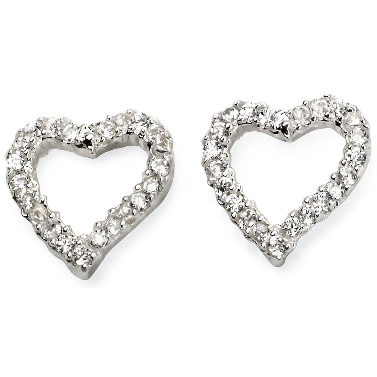 Boucle d'oreille coeur en argent 925/1000