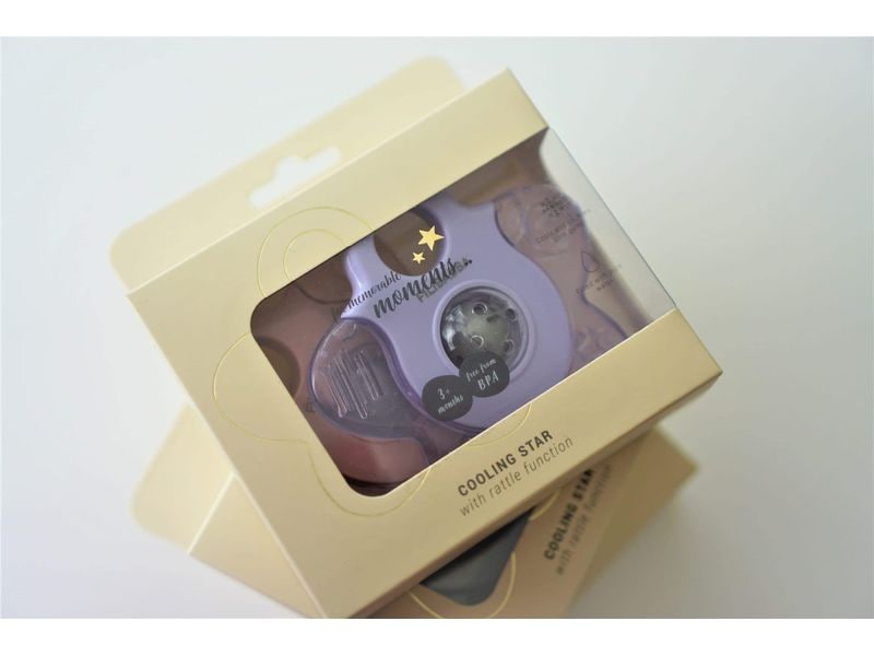 Filibabba Beissring Cooling Star 2er Set Rose Mix Kühlbeissringe zur Beruhigung des gereizten Zahnfleisches