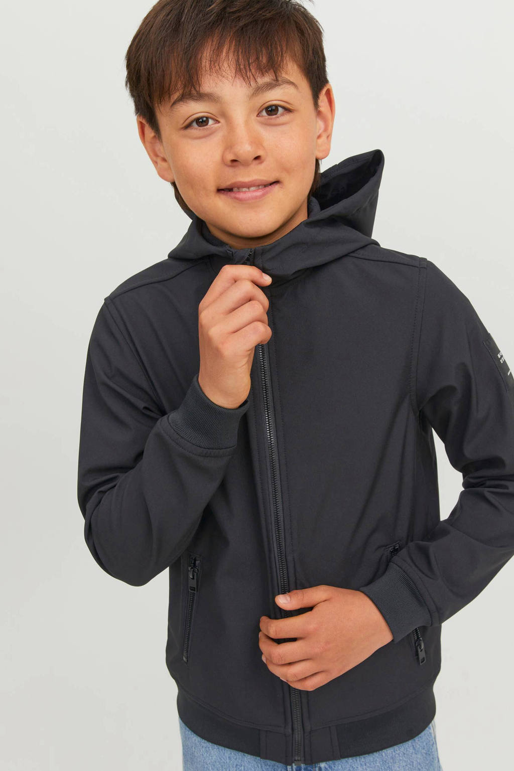 JACK & JONES softshell jas JJEBASIC SOFTSHELL zwart