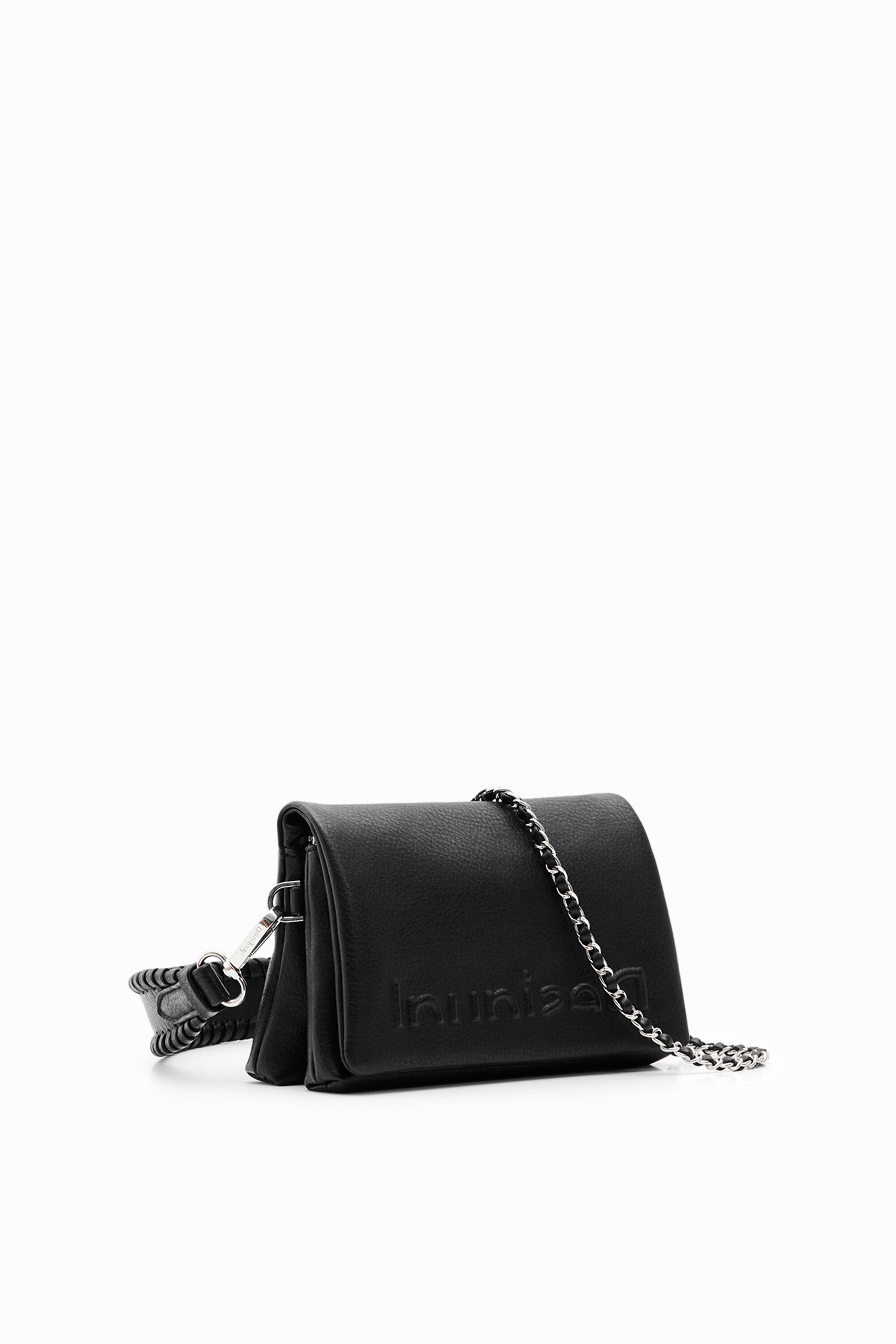 Mini sac à bandoulière demi-logo