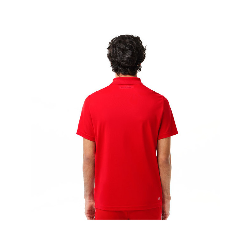 Polo tennis Lacoste Djokovic rouge printemps