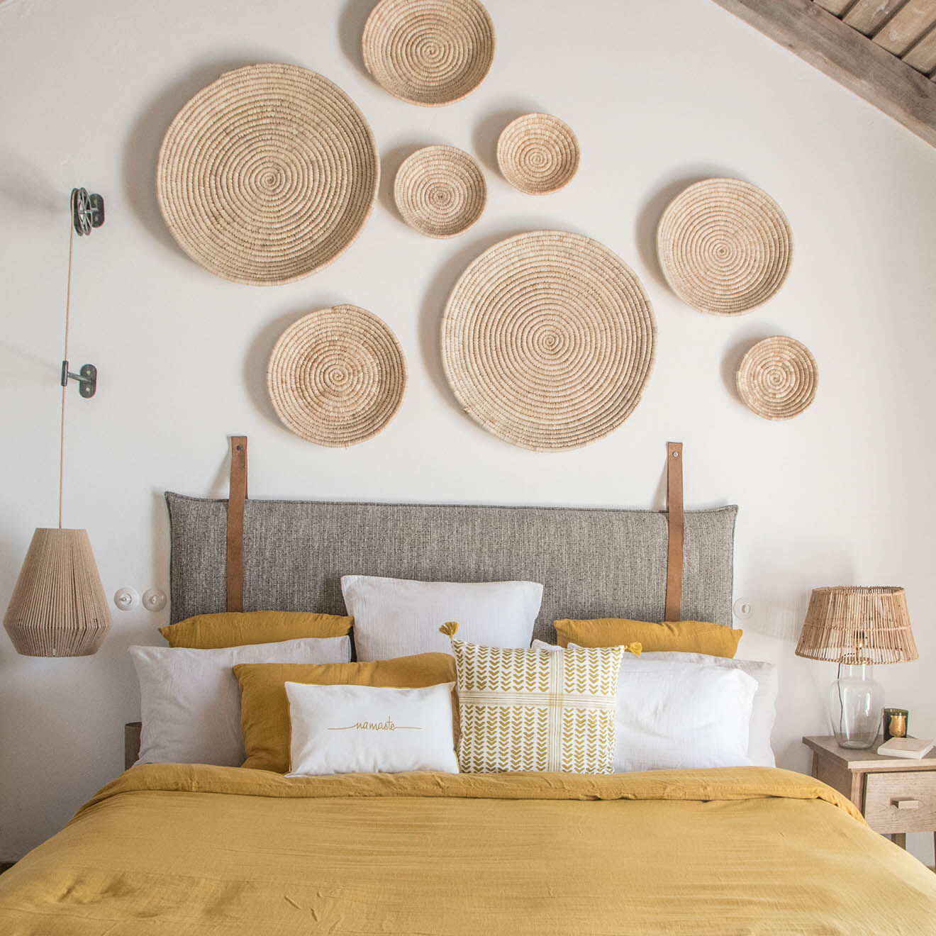 Febronie Housse de coussin Zanzibar jaune - 50x50 cm