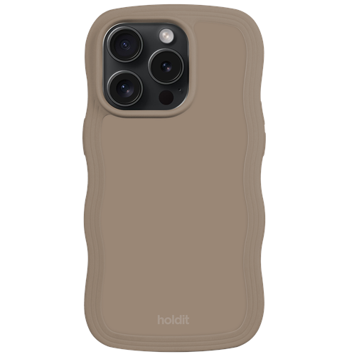 holdit Iphone 15 Pro Wavy Cover, Mocha Brown