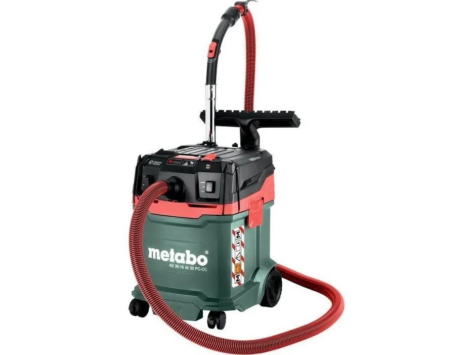 Metabo AS 36-18 M 30 PC-CC, Tør&våd, Sort, Grøn, Rød, Fleece, M, Knapper, 30 L