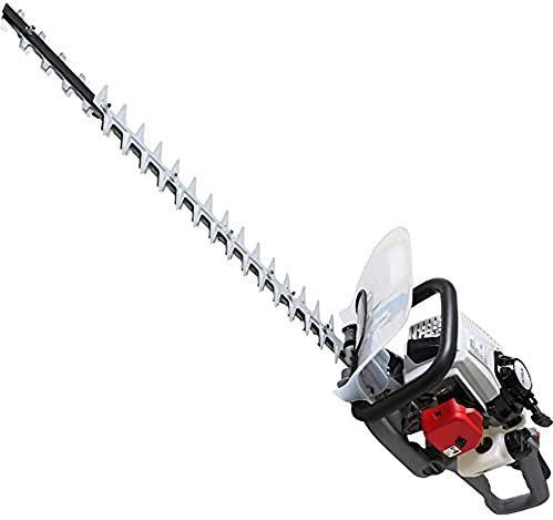 IKRA Benzine Heggenschaar IPHT 2660, snijlengte 60 cm, snijdikte 27 mm, 180 ° draaigreep, zwart/grijs/rood