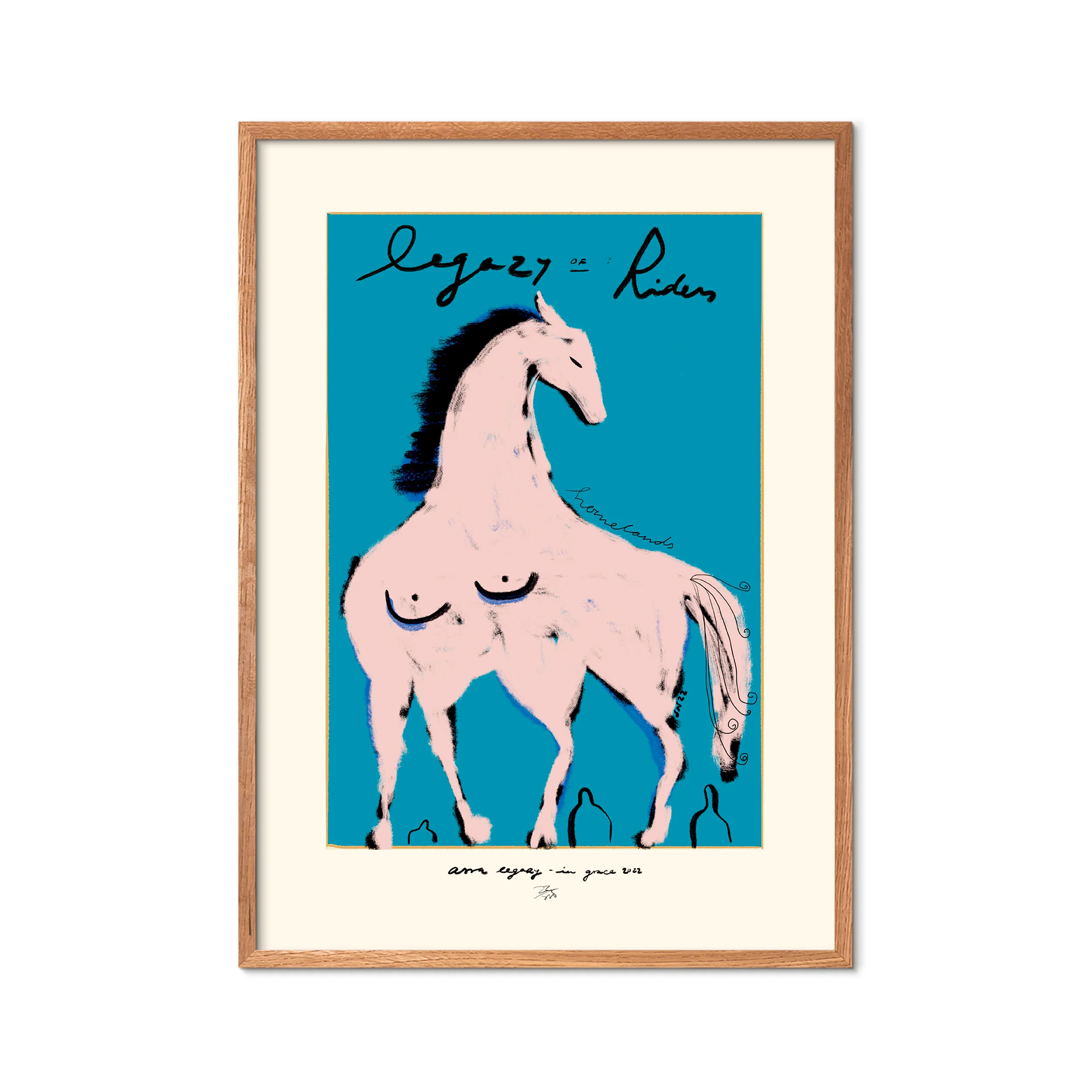Poster & Frame  Das Rotes Rabbit Legacy Riders plakat - 30x40 cm.