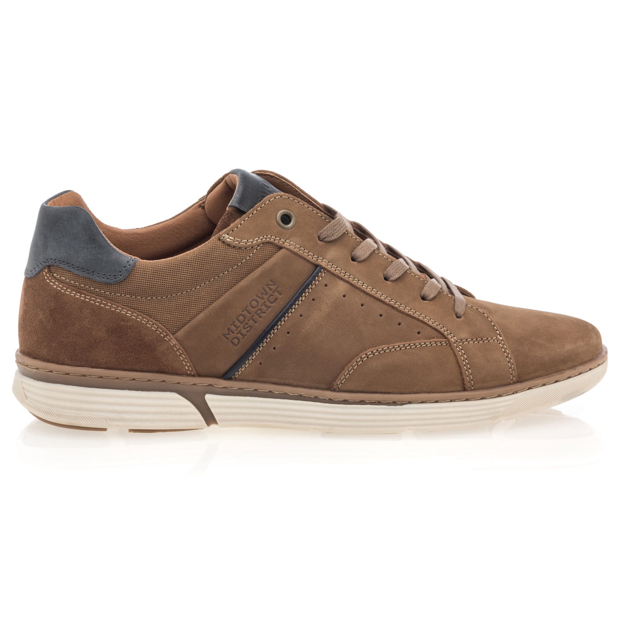 Baskets basses Homme en cuir cognac