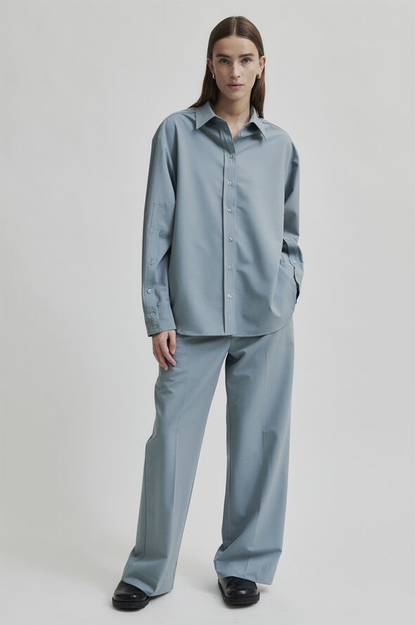 Second Female Ohioa Wool Trousers Slate green