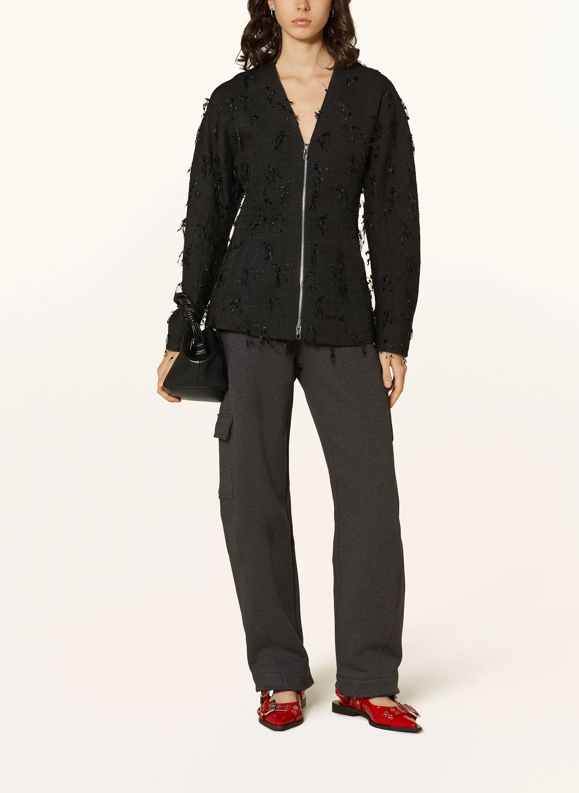 GANNI Tweed-Blazer