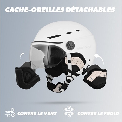 Casque vélo Tnb URBAN MOOV - visière taille L - blanc