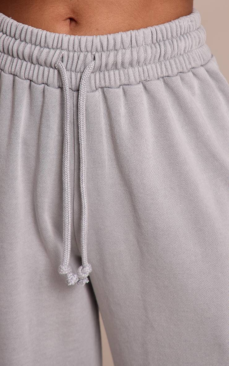 Gris Cendré Jogger Petite Droit À Cordon De Serrage Effet Délavé Acide
